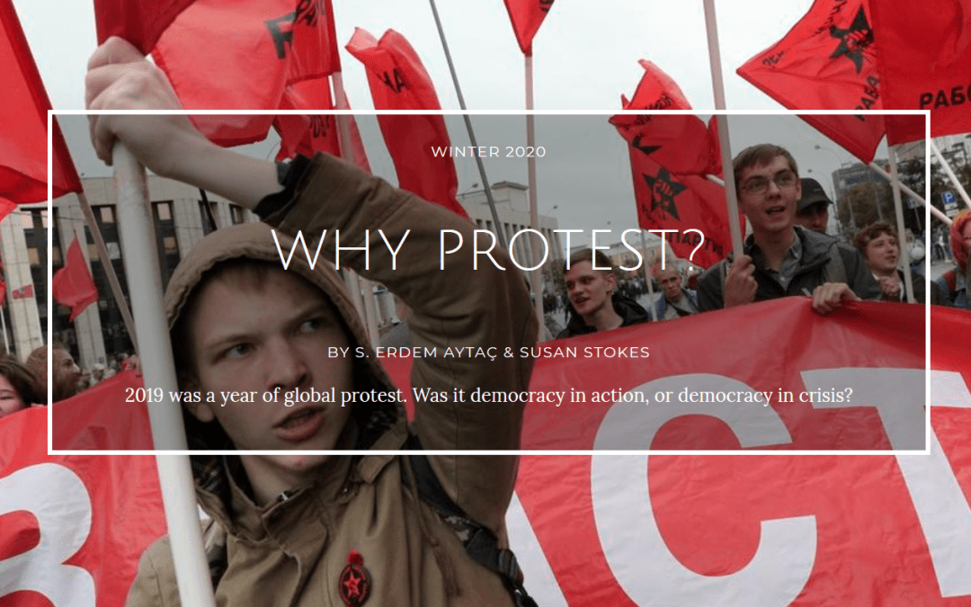 New essay, “Why Protest?,” co-authored by Susan Stokes